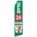 7-11 Open 24 Hours Logo Econo Stock Flag