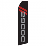 Black Dodge Logo Econo Stock Flag