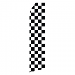 Black and White Checkered Econo Stock Flag