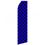 Blue Black Chessboard Econo Stock Flag