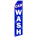 Blue Car Wash Econo Stock Flag