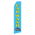 Blue Car Wash Econo Stock Flag