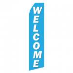 Blue Welcome Econo Stock Flag