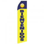 Blue Yellow Bienvenidos Econo Stock Flag