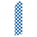 Blue and White Checkered Econo Stock Flag