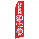 Burger King 24 HR Drive Thru Logo Econo Stock Flag 2