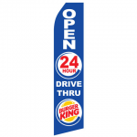 Burger King 24 HR Drive Thru Logo Econo Stock Flag 3