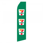 Green 7-11 Logo Econo Stock Flag