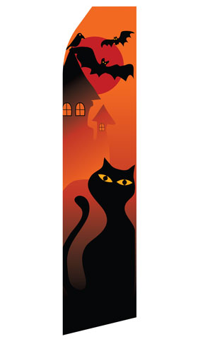 Halloween Cat Econo Stock Flag