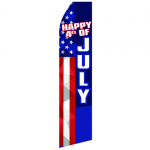 Happy 4th of July Econo Stock Flag