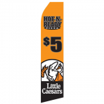 Little Caesars Hot and Ready Pizza Logo Econo Stock Flag