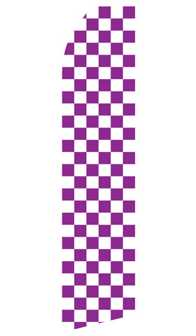 Purple Checkered Econo Stock Flag