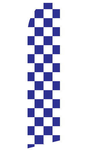 Purple and White Checkered Econo Stock Flag