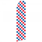 Red, Blue, and White Checkered Econo Stock Flag