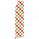 Red, Green, and White Checkered Econo Stock Flag