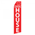 Red Open House Econo Stock Flag