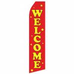 Red Welcome Econo Stock Flag