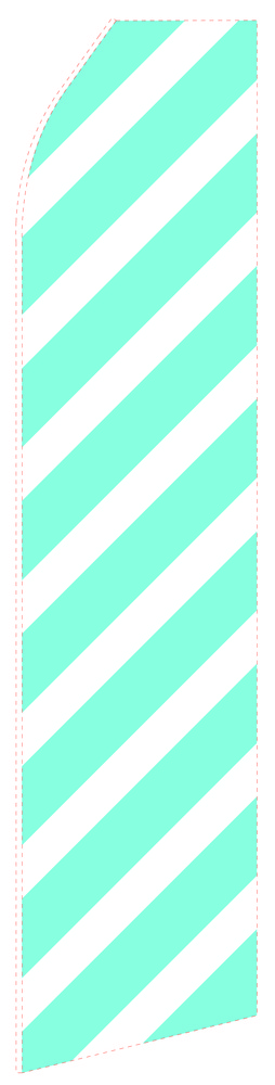 Ribbed Cyan Econo Stock Flag