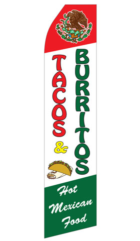 Tacos and Burritos Econo Stock Flag