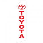 White Toyota Logo Econo Stock Flag