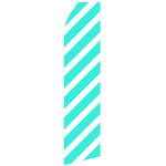 Wide Cyan Ribbon Econo Stock Flag