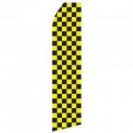 Yellow and Black Checkered Econo Stock Flag