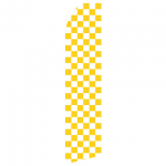 Yellow and White Checkered Econo Stock Flag