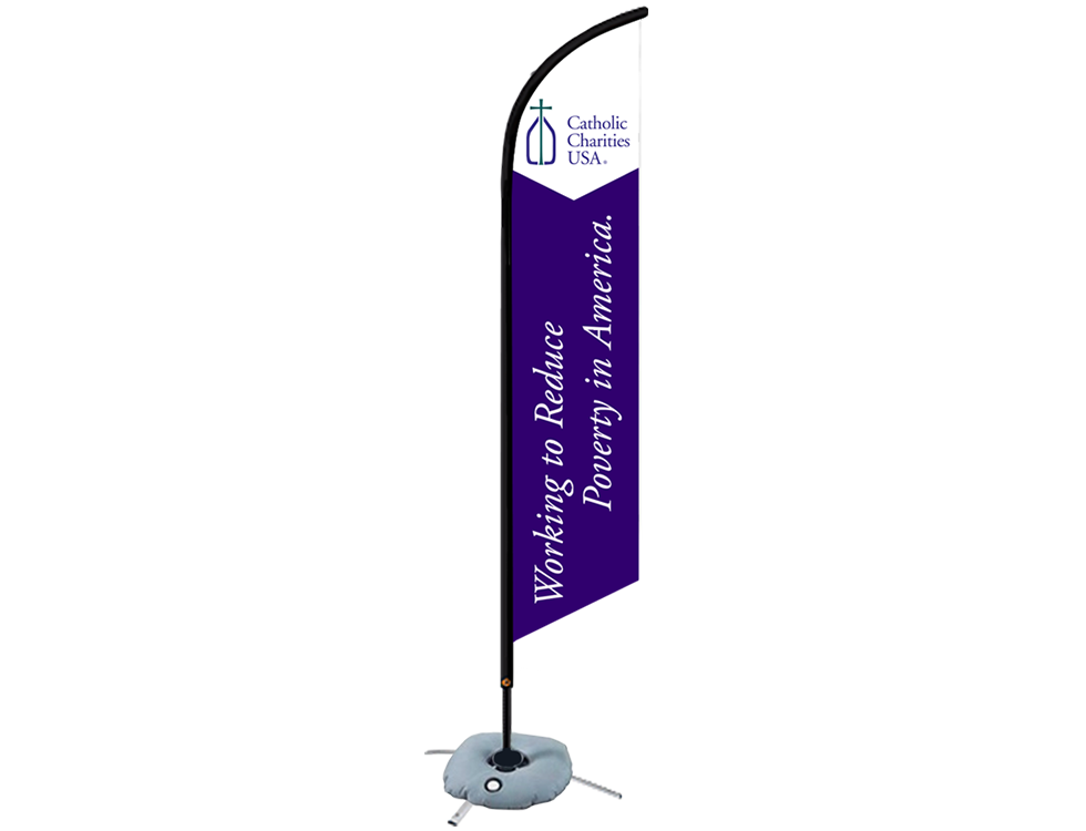 Catholic Charities USA Feather Flag Kit - B2 Displays