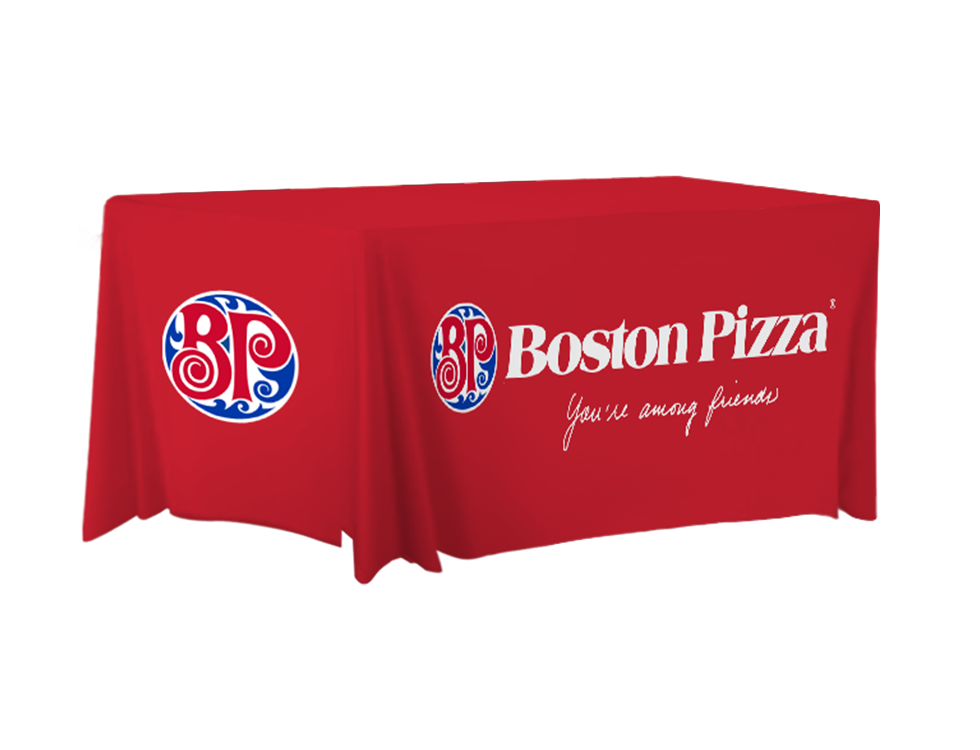 Boston Pizza 6ft Fitted Table Cover