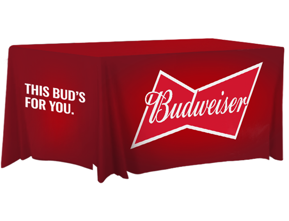 Budweiser 6ft Fitted Table Cover