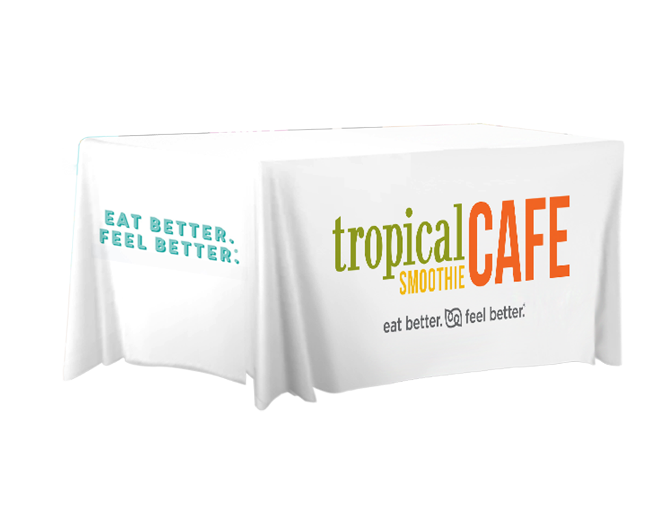 Tropical Smoothie Café 6ft Fitted Table Cover